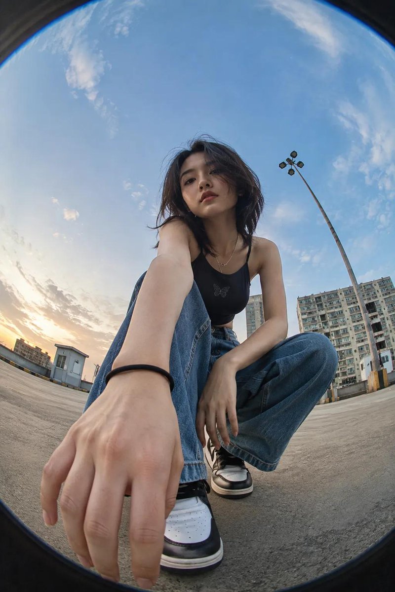 Profile / Avatar - Low Angle Fisheye Portrait — output 1