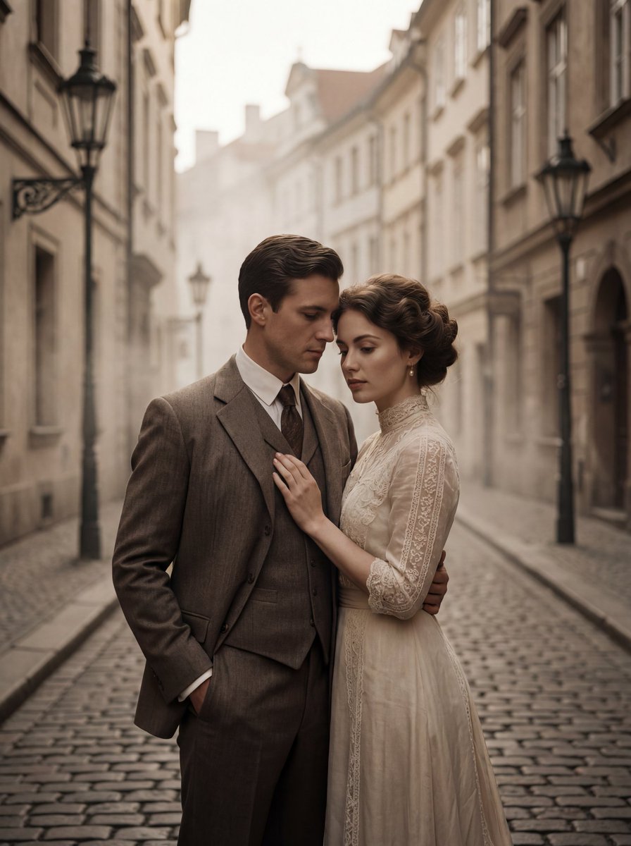 Product Marketing - Ultra-Premium Cinematic 1900s Couple Portrait — output 1