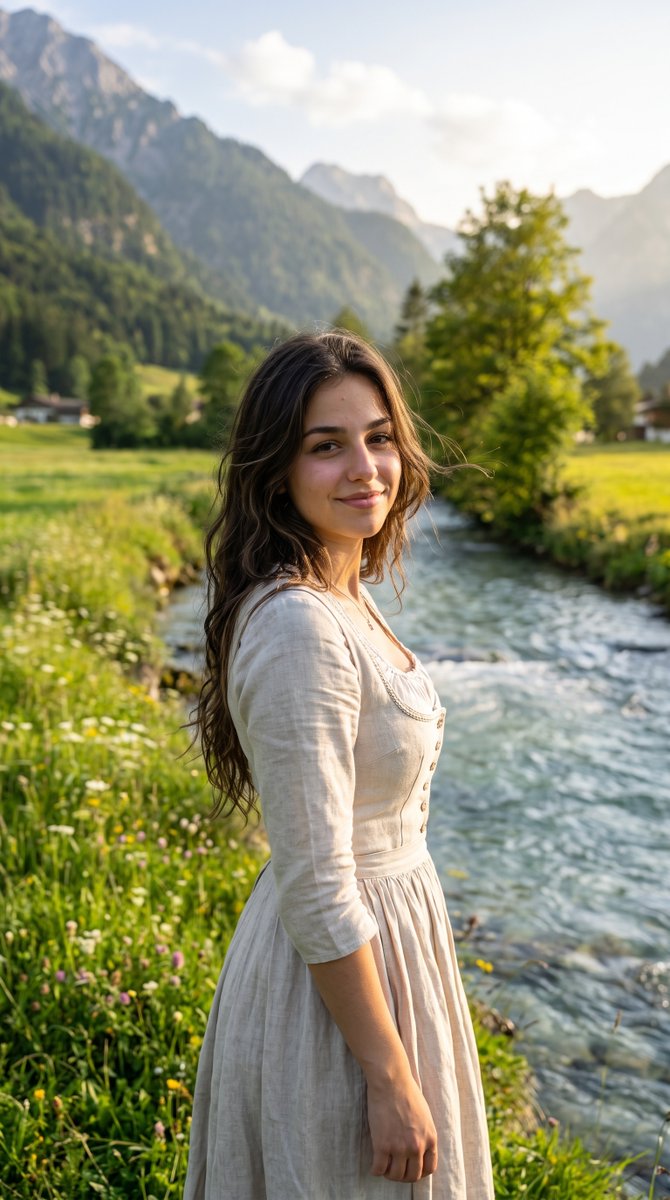 Profile / Avatar - Cinematic Rural Village Portrait — output 1