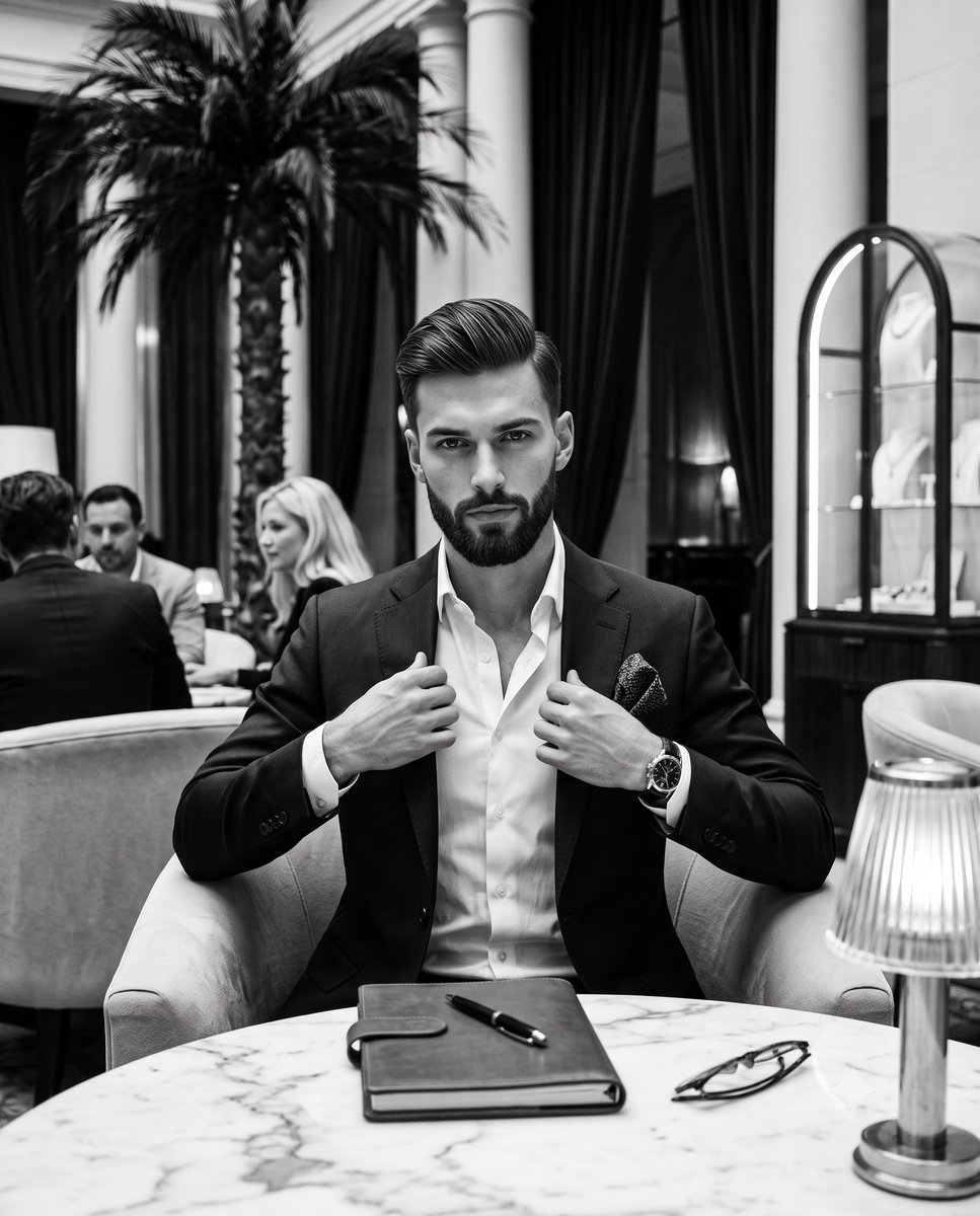 Product Marketing - Monochrome Luxury Editorial Portrait — output 1