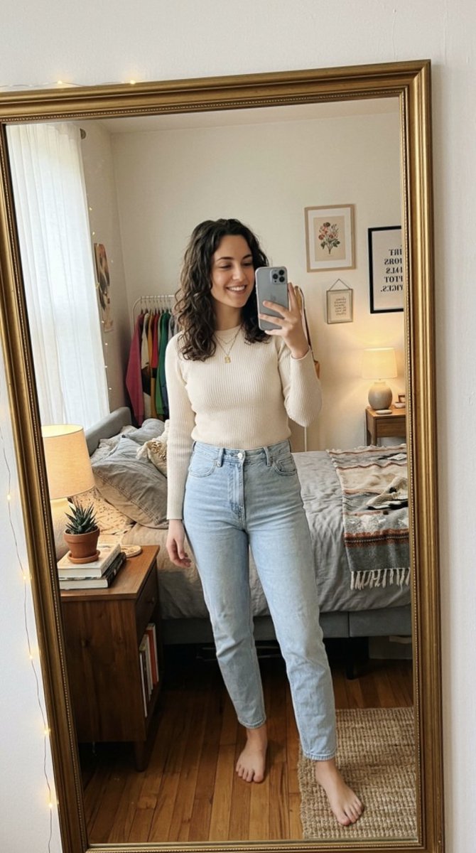 Profile / Avatar - Photorealistic Mirror Selfie Portrait — output 1