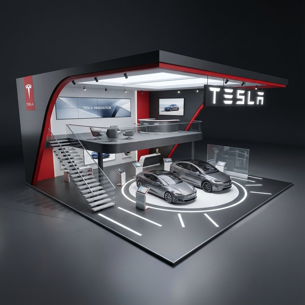 Product Marketing - Hyper-Realistic 3D Architectural Exhibition Booth Visualization — output 1
