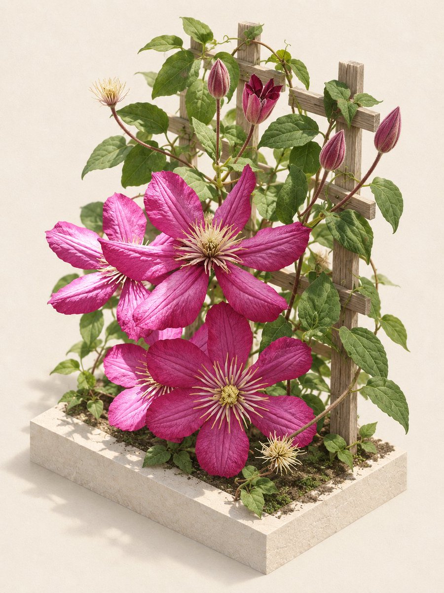 Product Marketing - Editorial Clematis Garden Diorama — output 1