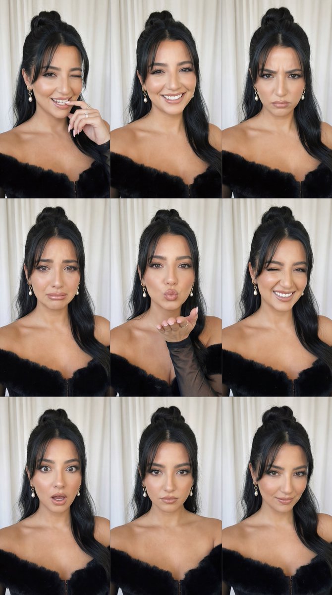 90s Selfie Emotion Grid with Identity Lock — output 1