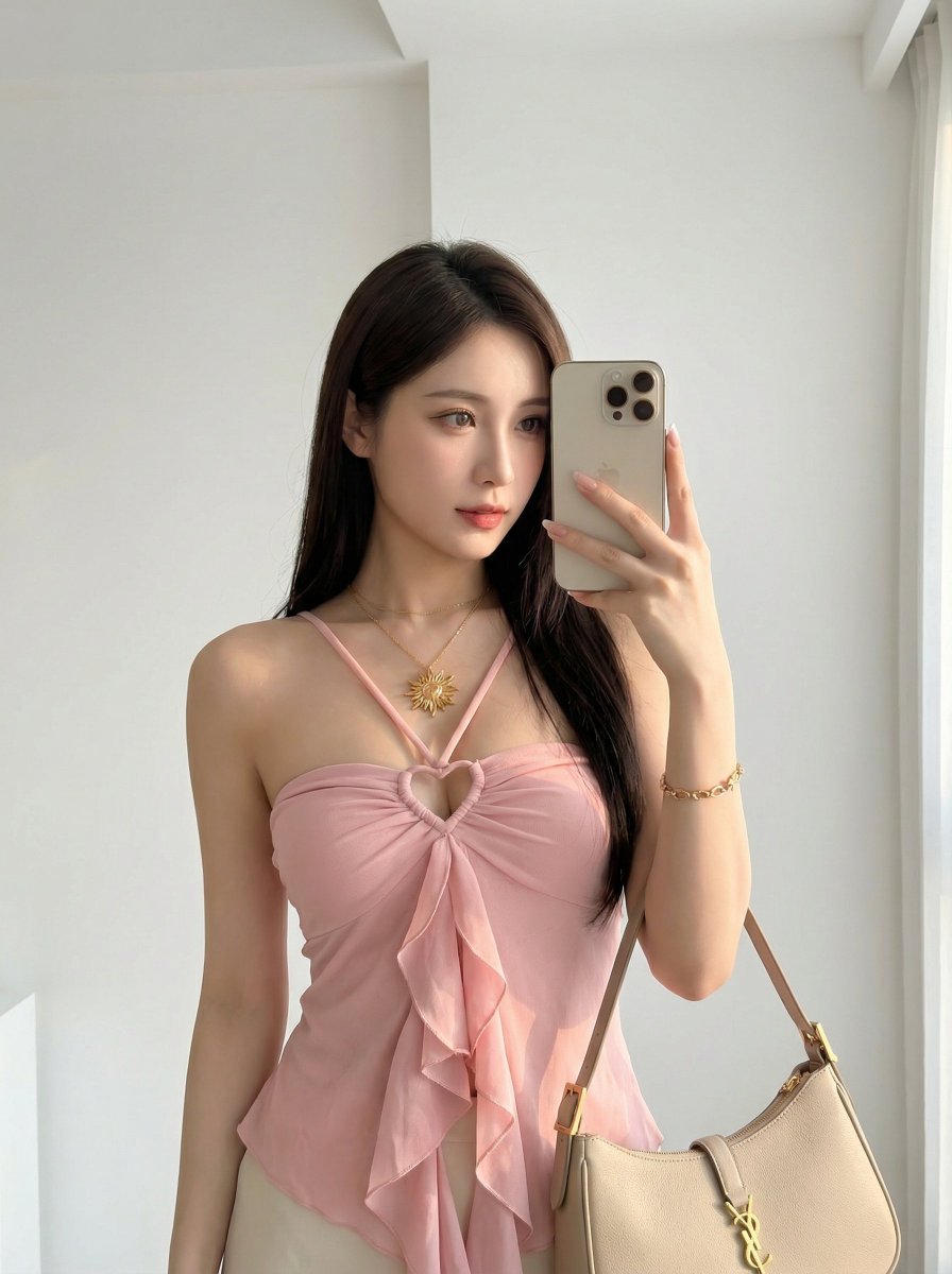 Photorealistic Selfie Prompts (Japanese Restaurant & Bathroom) — output 1
