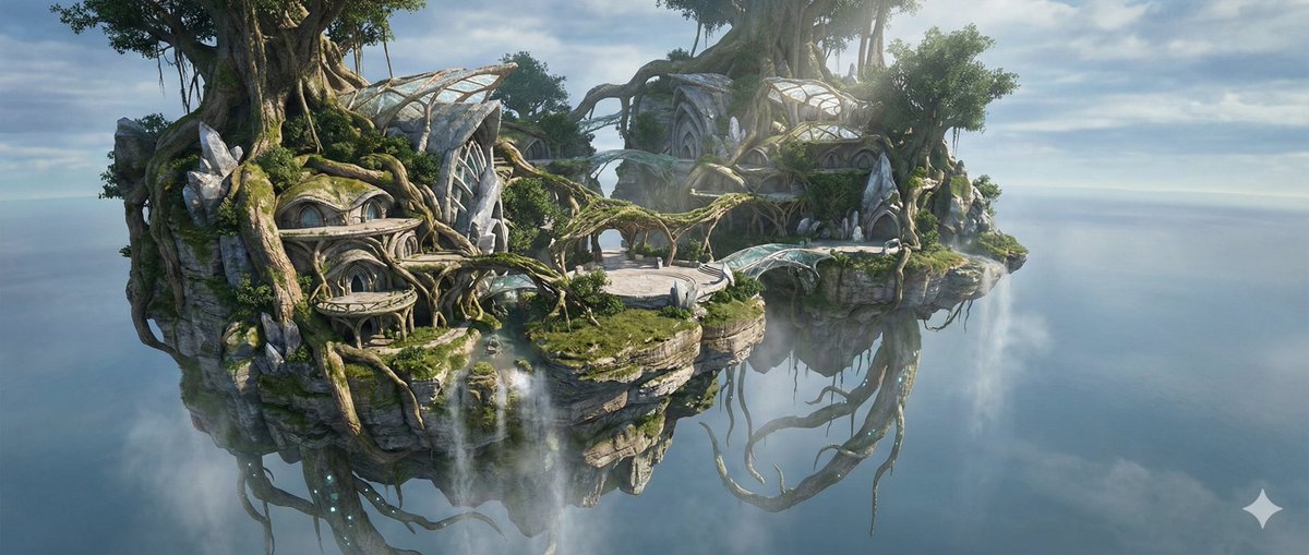 Game Asset - Octane-Rendered Floating Ecological Island — output 1