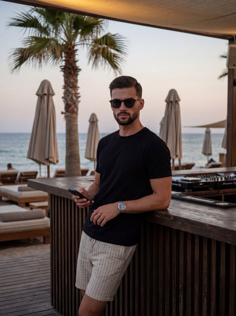 Profile / Avatar - Male Beach Club Lifestyle Photography — output 1