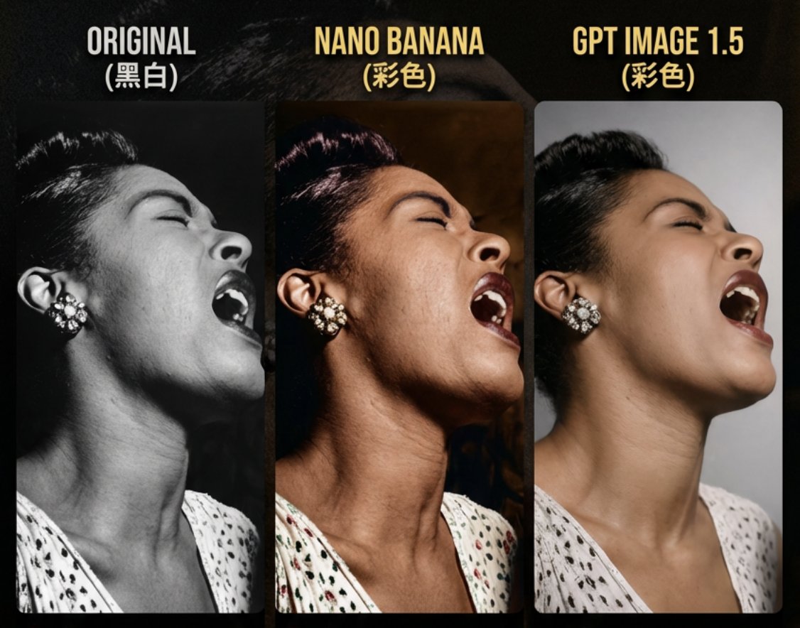 Detailed prompt for old photo restoration using GPT Image 1.5 — output 1