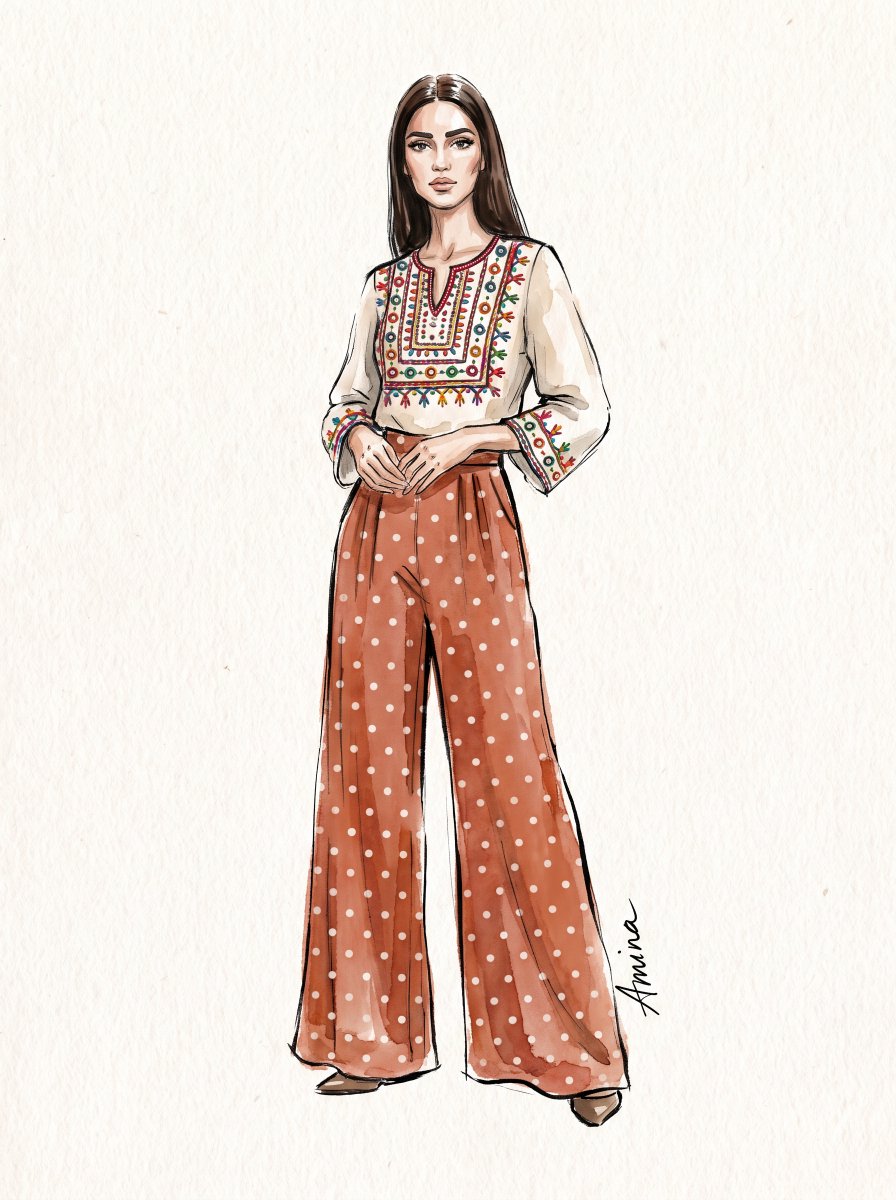 Watercolor Fashion Sketch — output 1