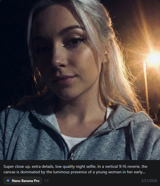 Profile / Avatar - Nocturnal Beauty Night Selfie — output 1