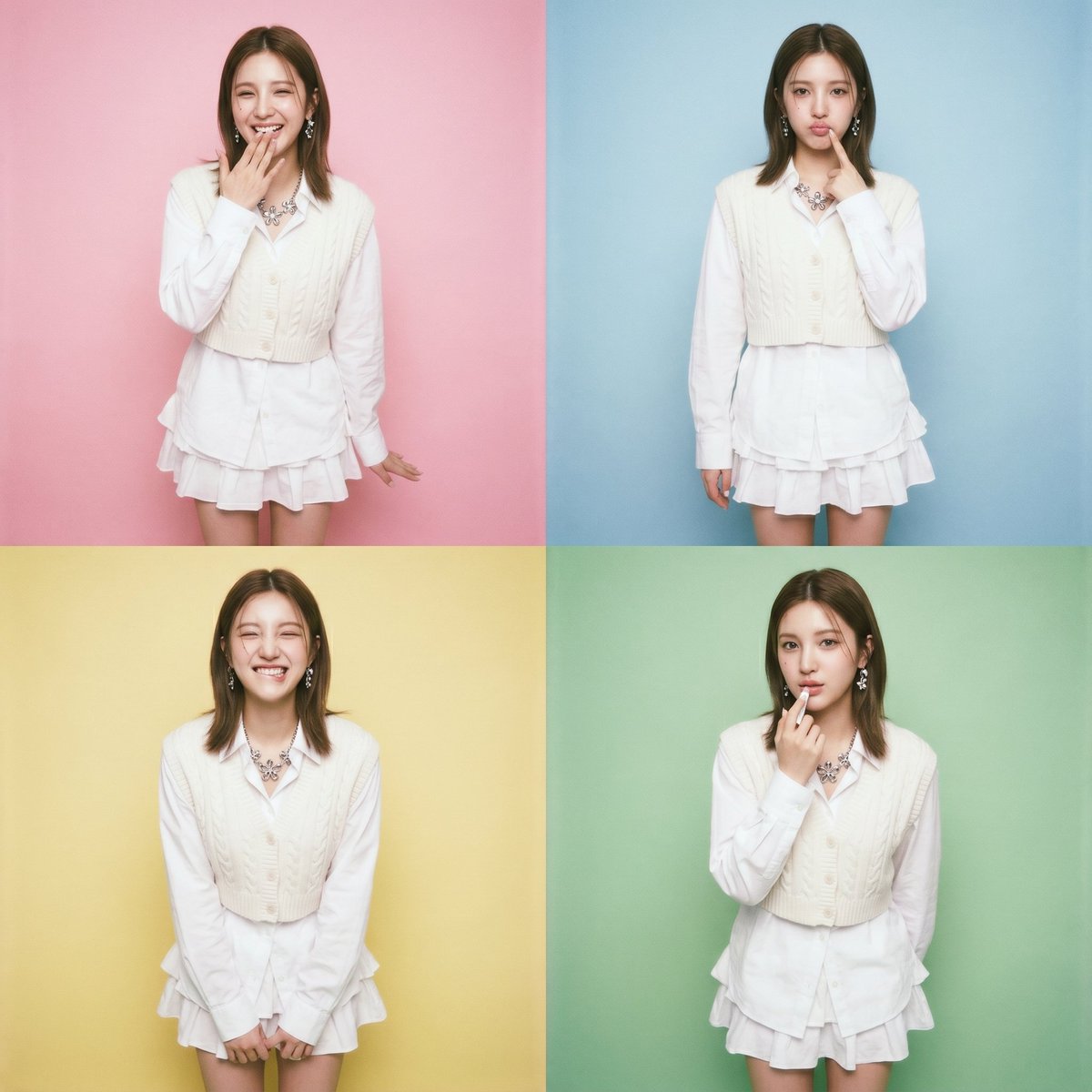 Profile / Avatar - Asian Girl Photo Booth Grid — output 1