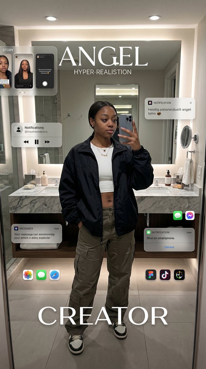 Social Media Post - Digital Creator Mirror Selfie Poster — output 1