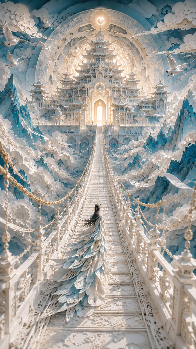 Comic / Storyboard - Oriental Papercut Art of Sacred Temple Bridge — output 1