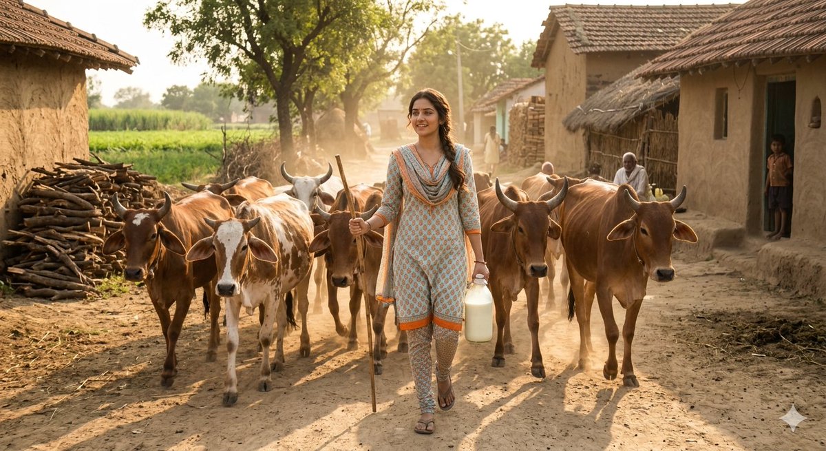 Rustic Rural India Portrait — output 1