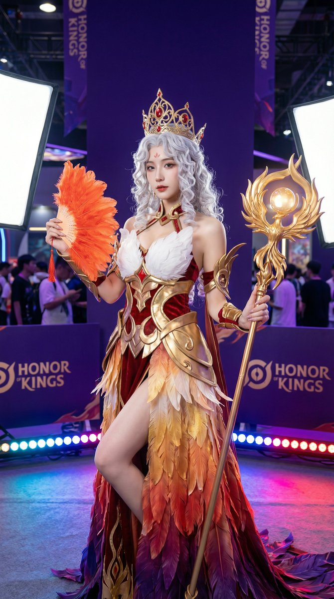 Detailed Photorealistic Cosplay Portrait Prompt: Phoenix Theme — output 1