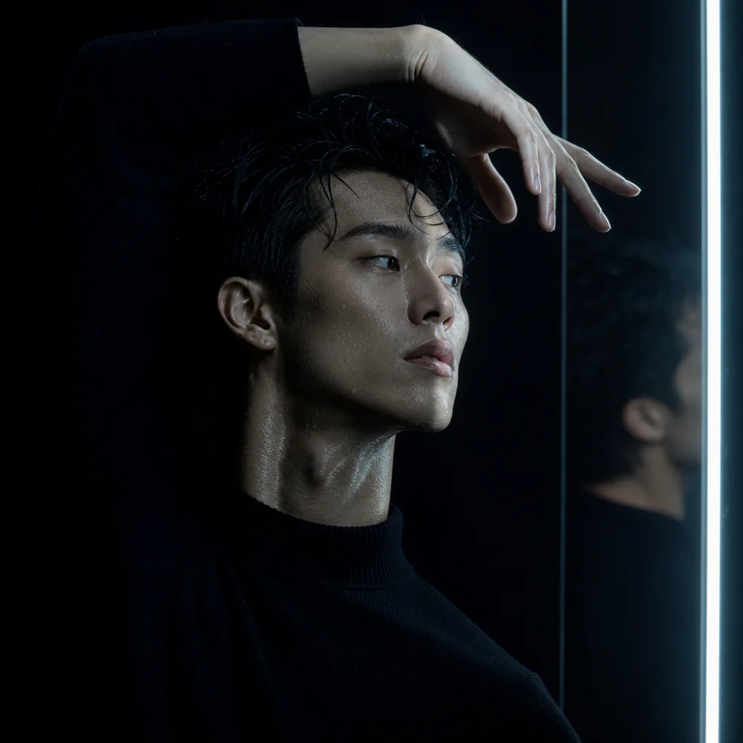 Social Media Post - Dancer Pose with Strip Light Prompt — output 1