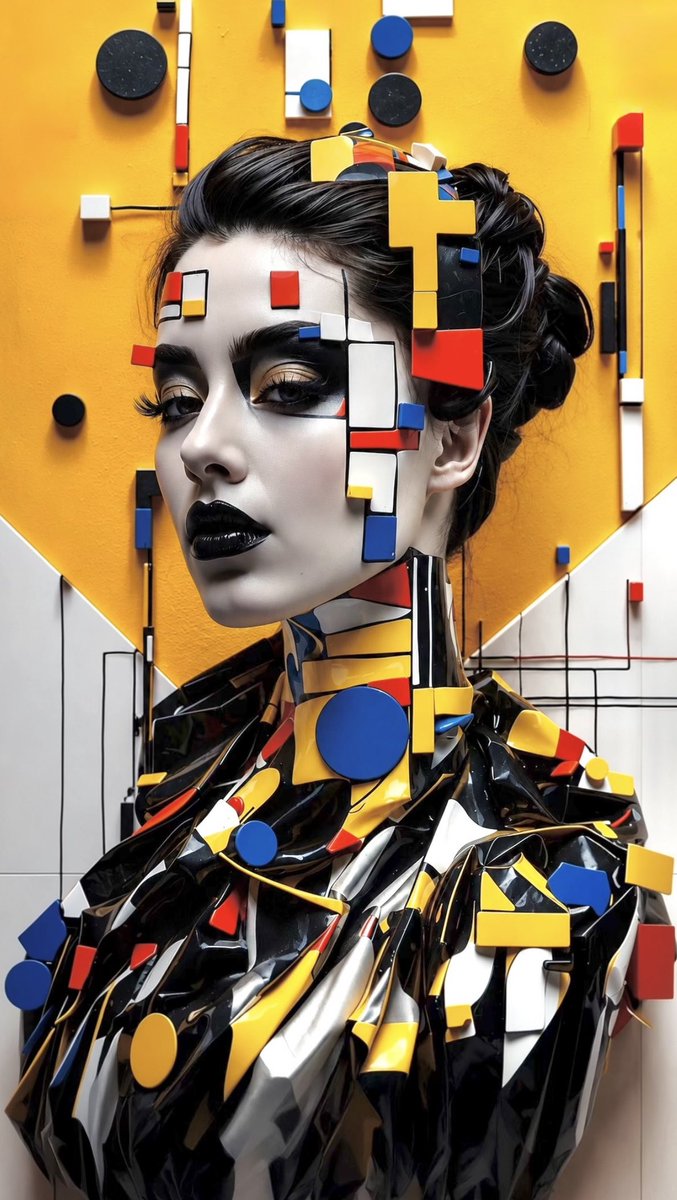 Social Media Post - Avant-Garde Bauhaus Fashion Portrait — output 1
