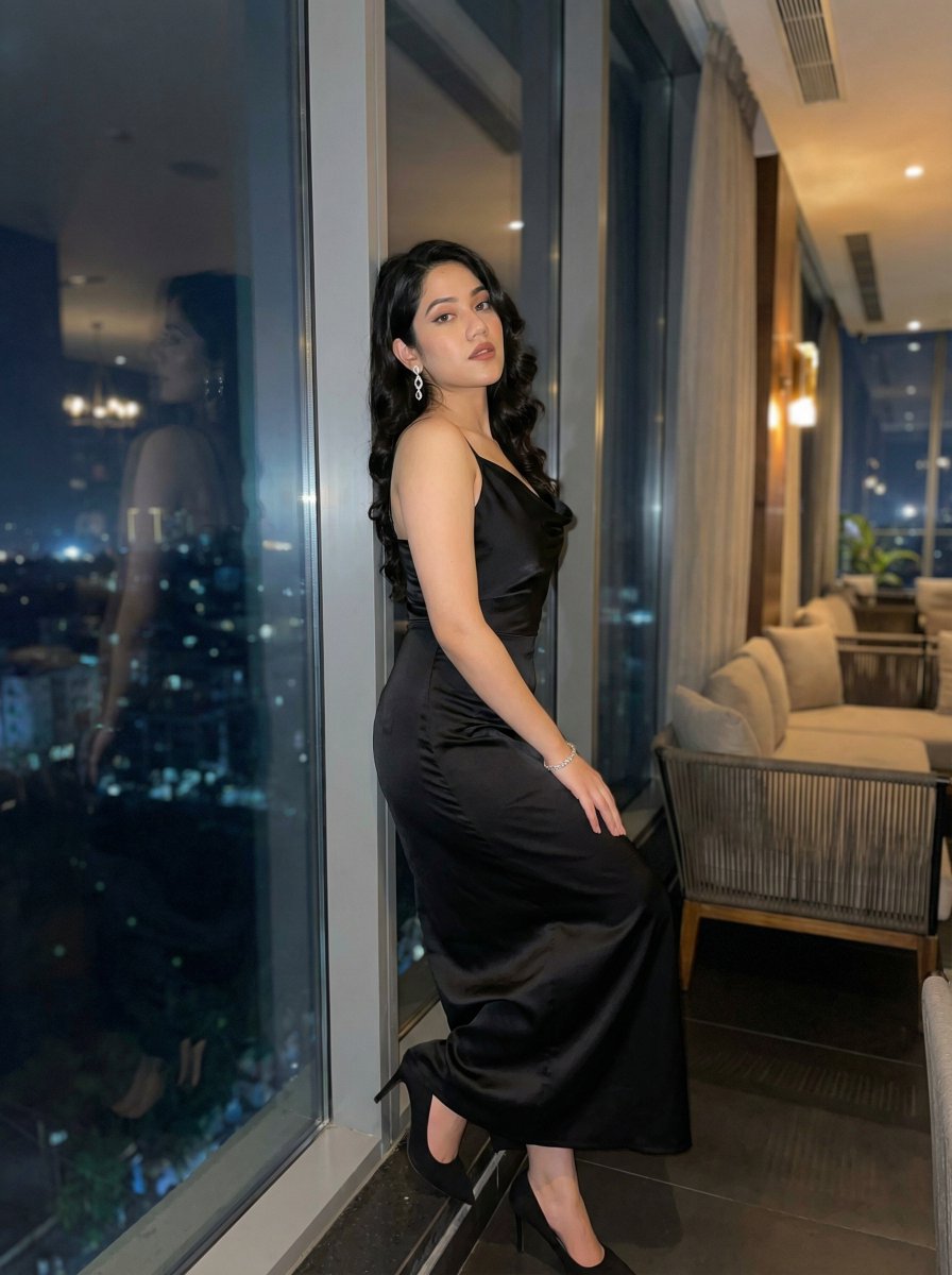 Cinematic Evening Fashion Portrait with Identity Lock — output 1