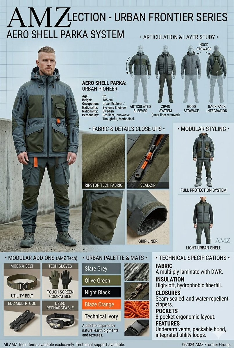 Infographic / Edu Visual - Technical Outerwear Design Sheet — output 1