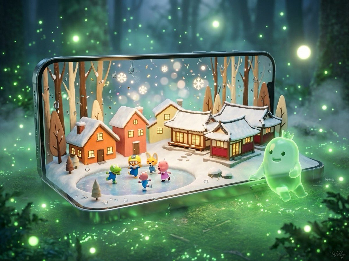 Game Asset - 3D Pororo Winter Village Breaking the Fourth Wall — output 1