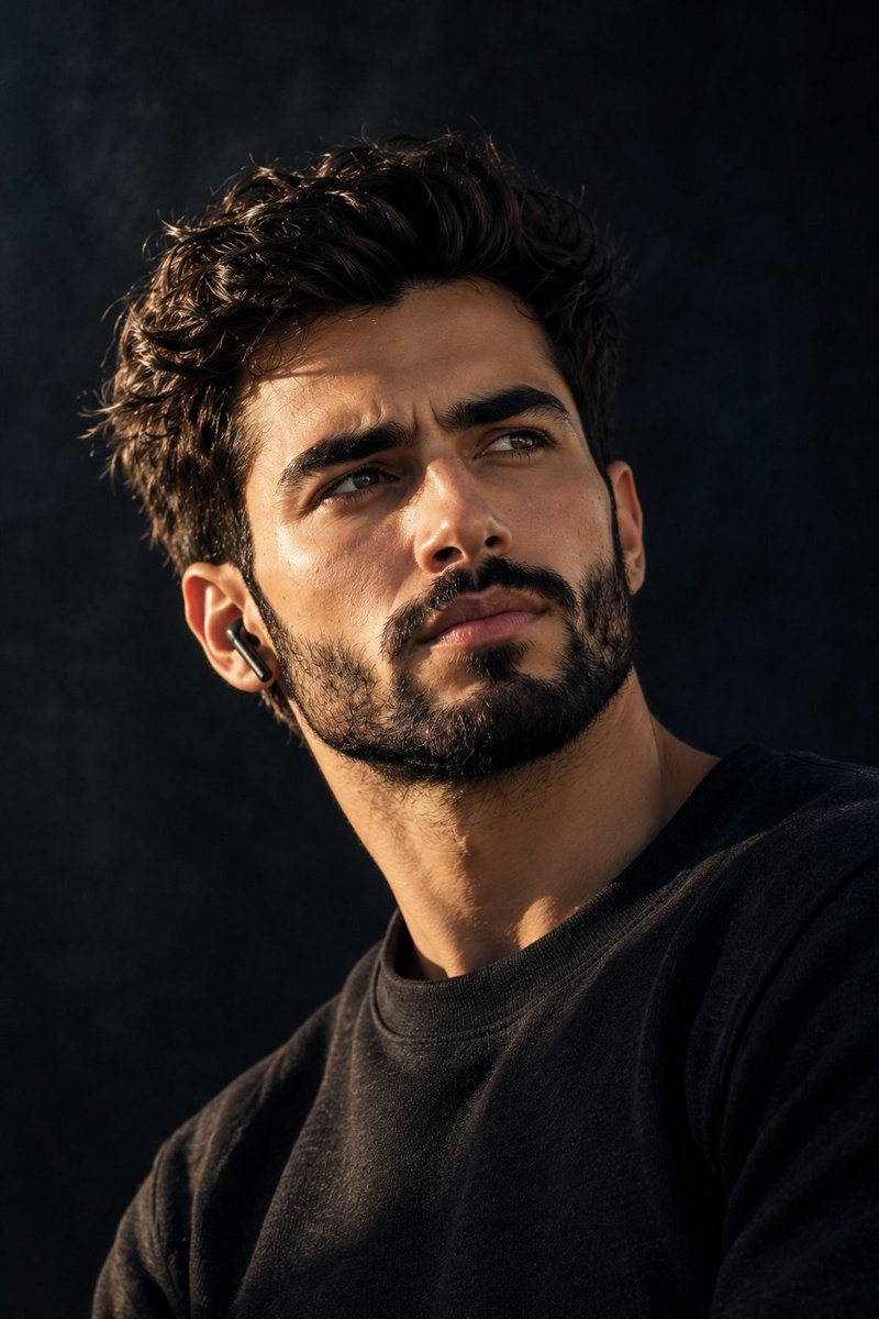 Product Marketing - Cinematic Male Portrait Prompt — output 1