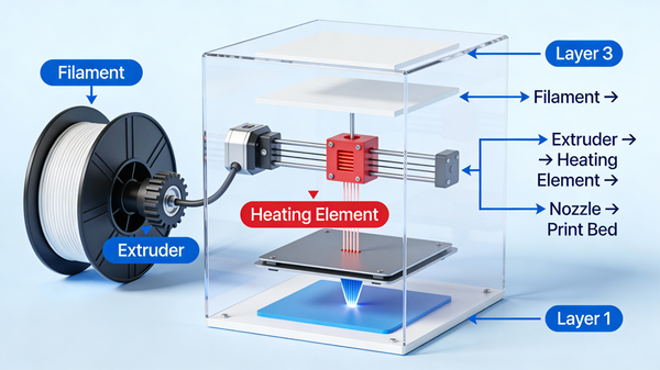 3D Printer Works Diagram — output 1