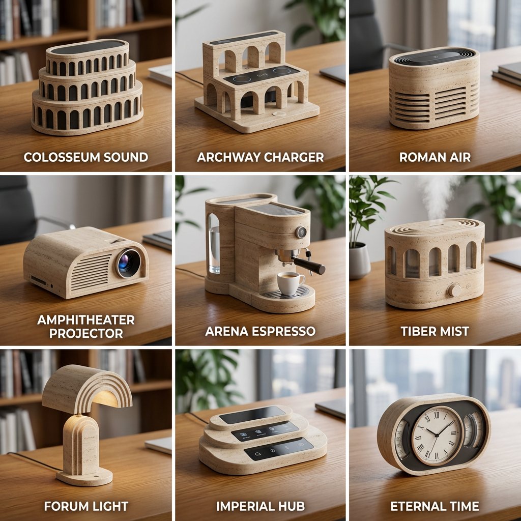 E-commerce Main Image - Landmark to Desk Gadget Transformation Prompt — output 1