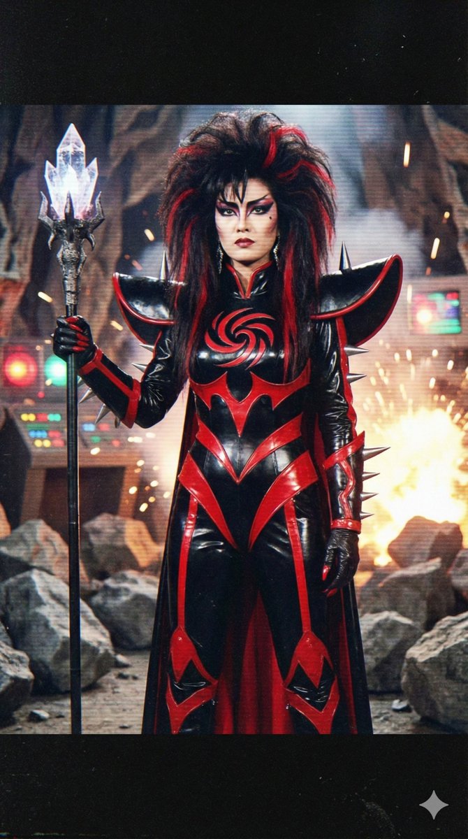 YouTube Thumbnail - Prompt for 80s TV Style Villainess Character Design — output 1