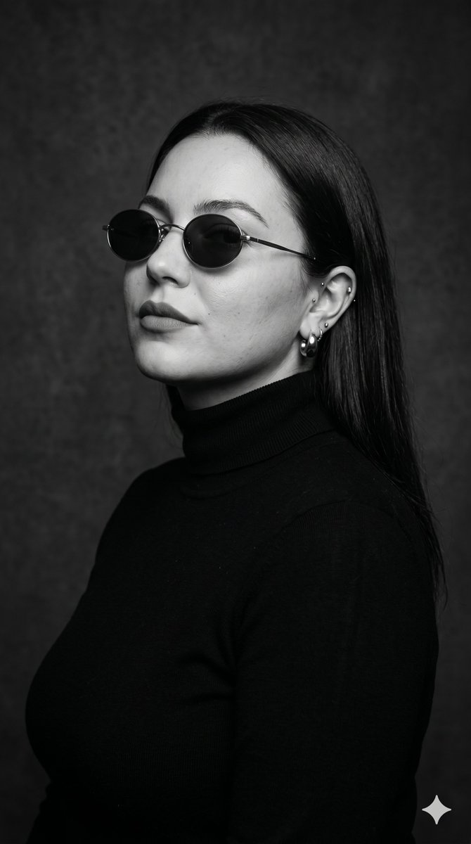 Profile / Avatar - Minimalist Monochrome Fashion Portrait — output 1