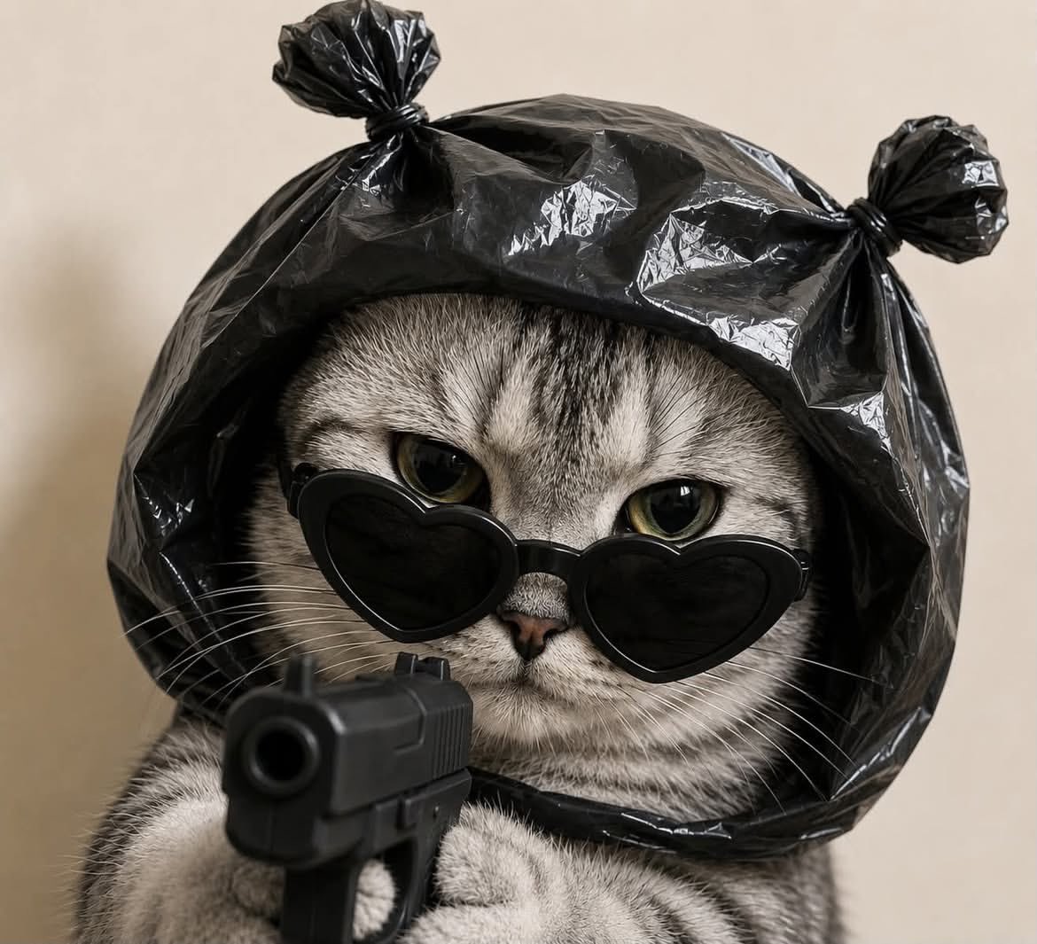 Social Media Post - British Shorthair Cat Fashion Portrait — output 1