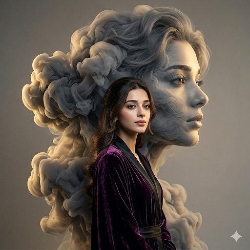 Product Marketing - Smoke Silhouette Fashion Portrait — output 1