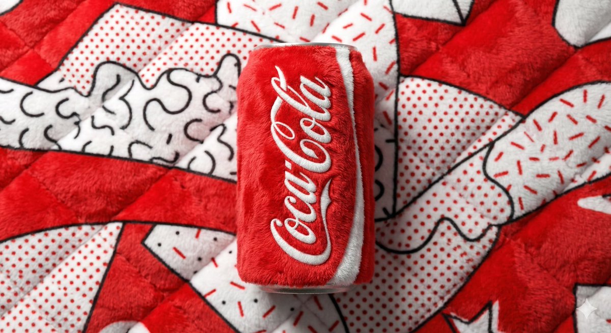 E-commerce Main Image - Pop Art Plush Product Shot of a Beverage Can — output 1
