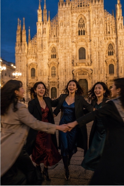 Social Media Post - Cinematic Group Portrait in Milan — output 1