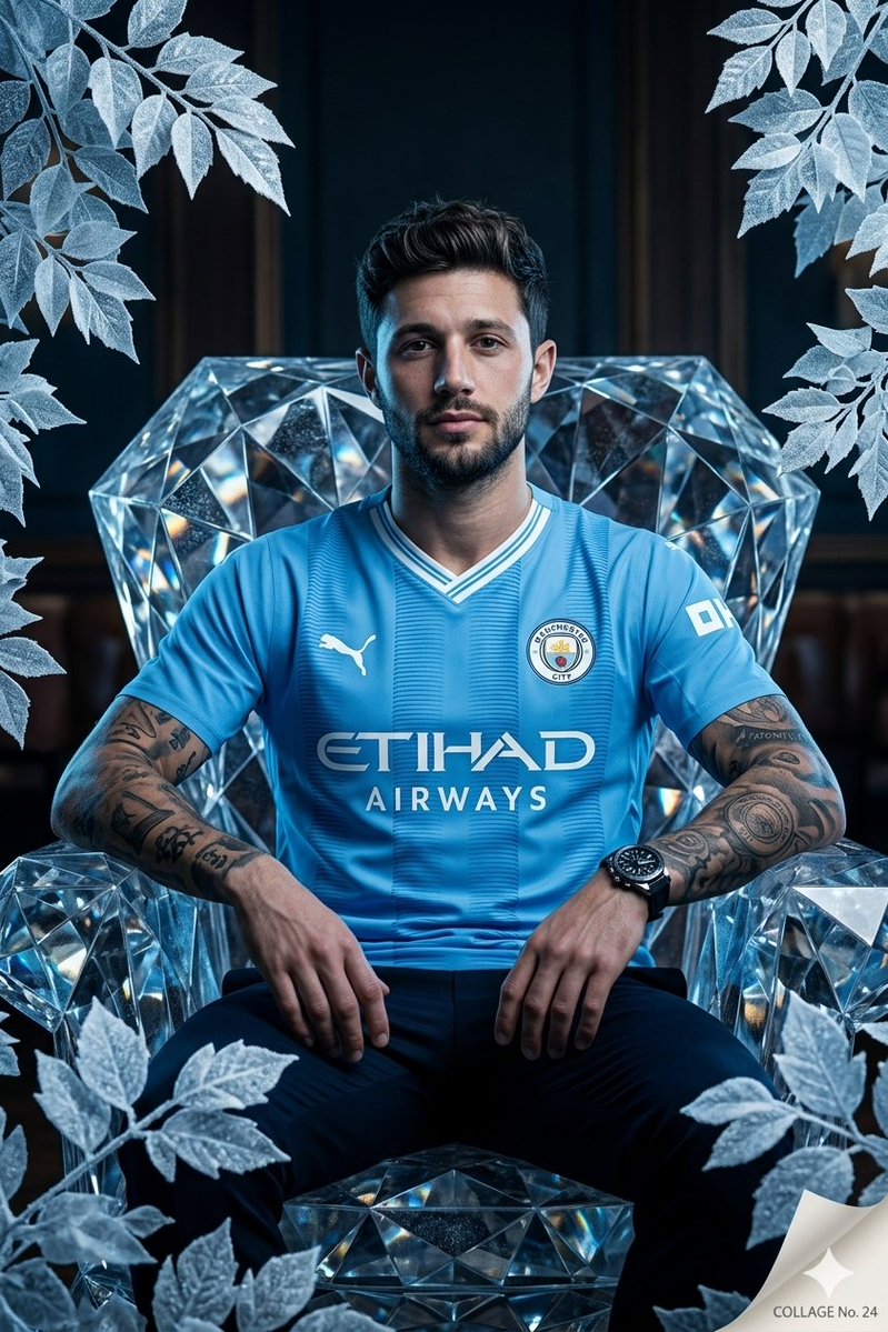 Social Media Post - Cinematic Footballer on Diamond Armchair — output 1