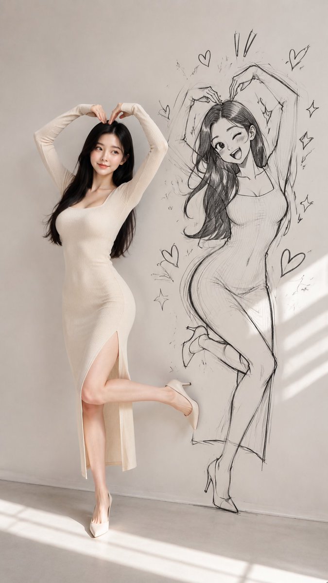 Product Marketing - Model With Manga Wall Sketch — output 1