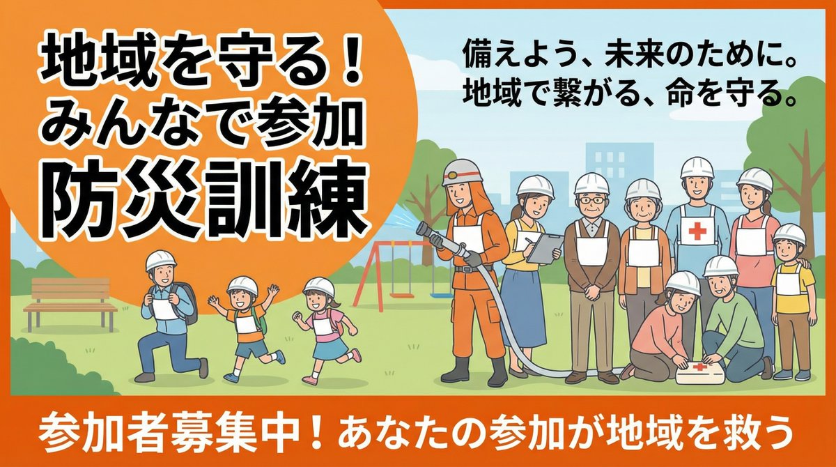Disaster drill banner 16:9 — output 1