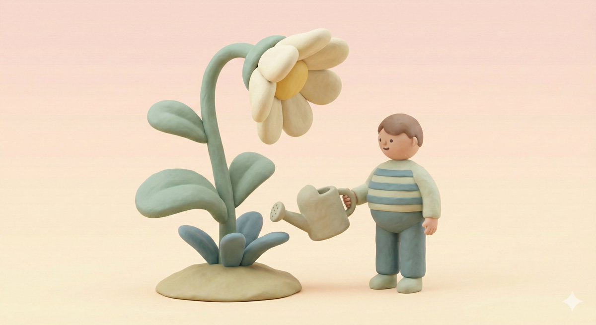 Clay-Style Soft Minimal 3D Illustration Template — output 1