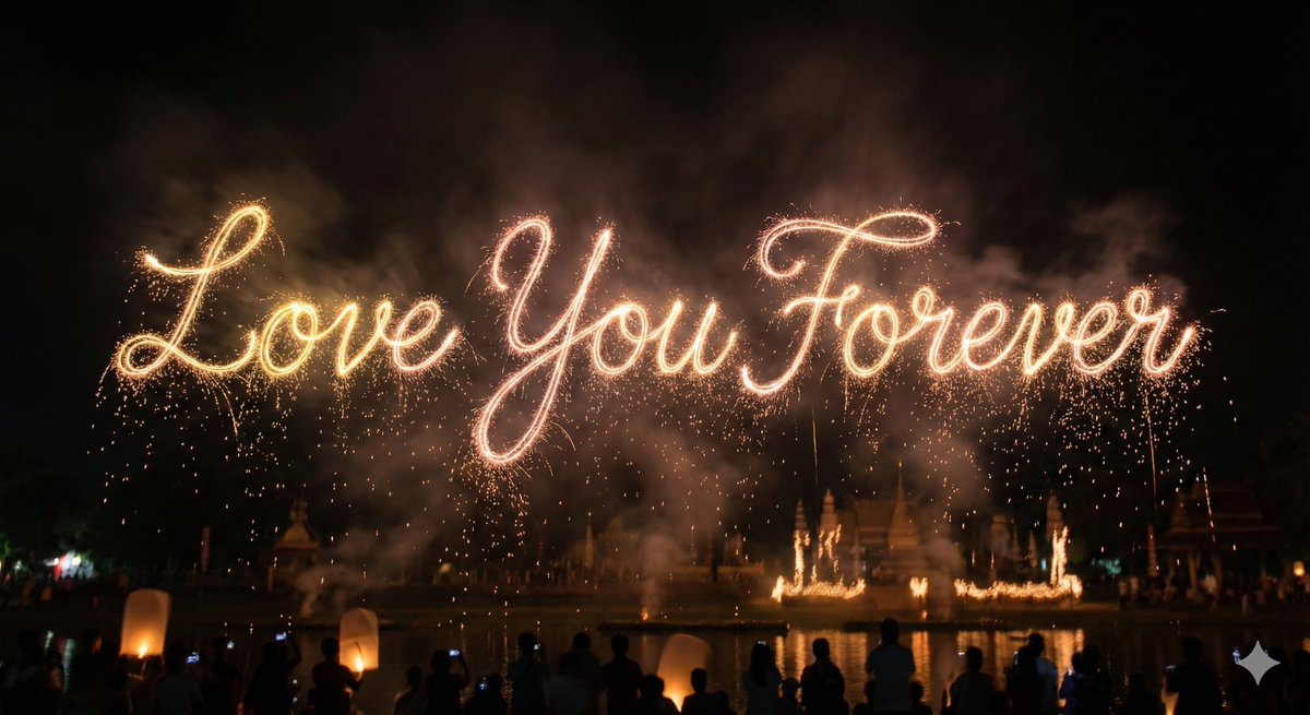 Glowing Text Fireworks — output 1