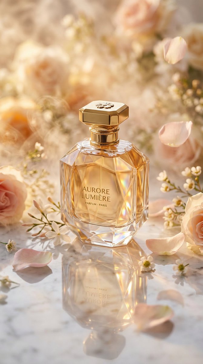 E-commerce Main Image - Luxury Perfume Bottle Editorial Image Prompt — output 1