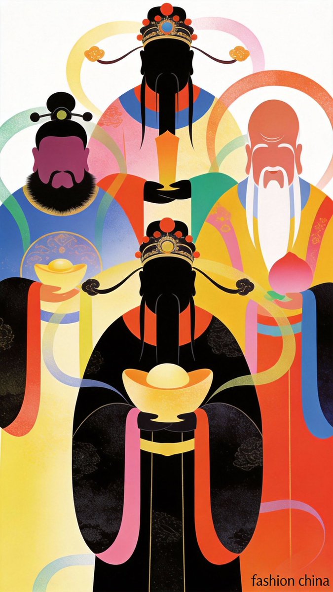 Poster / Flyer - Vector Illustration for Five Gods of Wealth Red Packet Cover — output 1