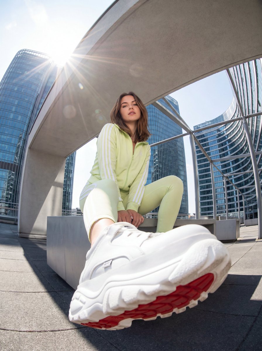 Urban Streetwear Photo with Extreme Fisheye Perspective — output 1