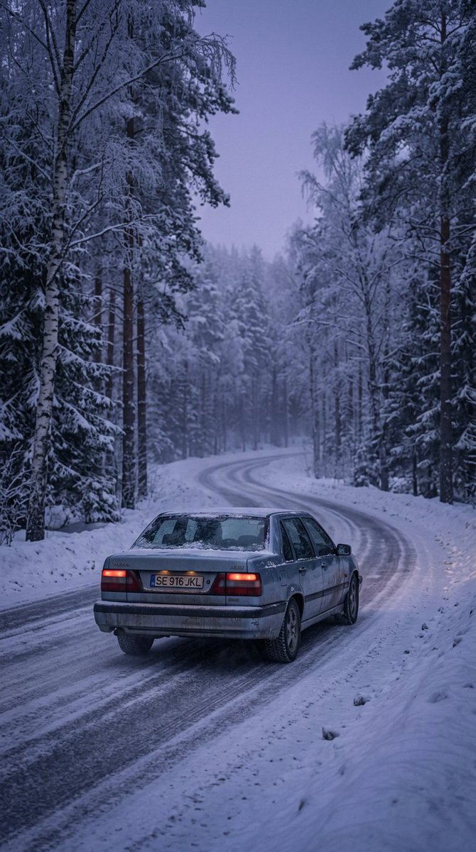Game Asset - Cinematic Winter Road Landscape — output 1