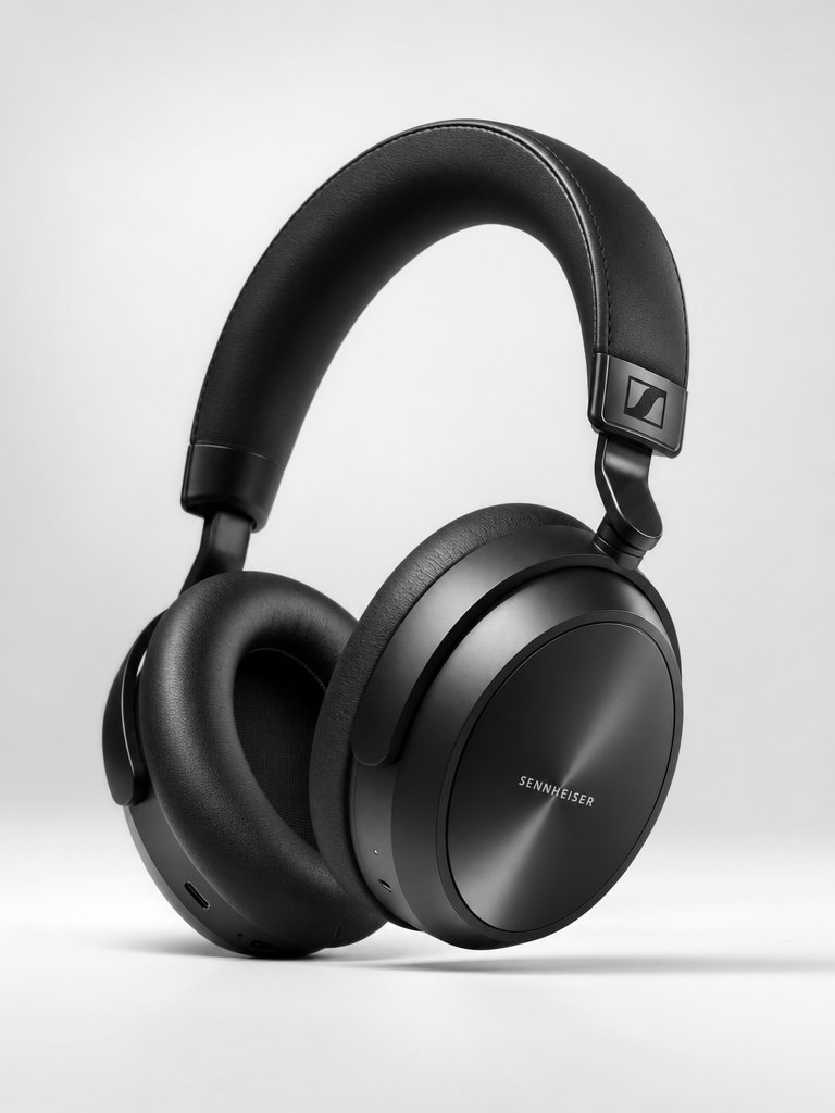 E-commerce Main Image - Premium Black Headphones Product Photo — output 1