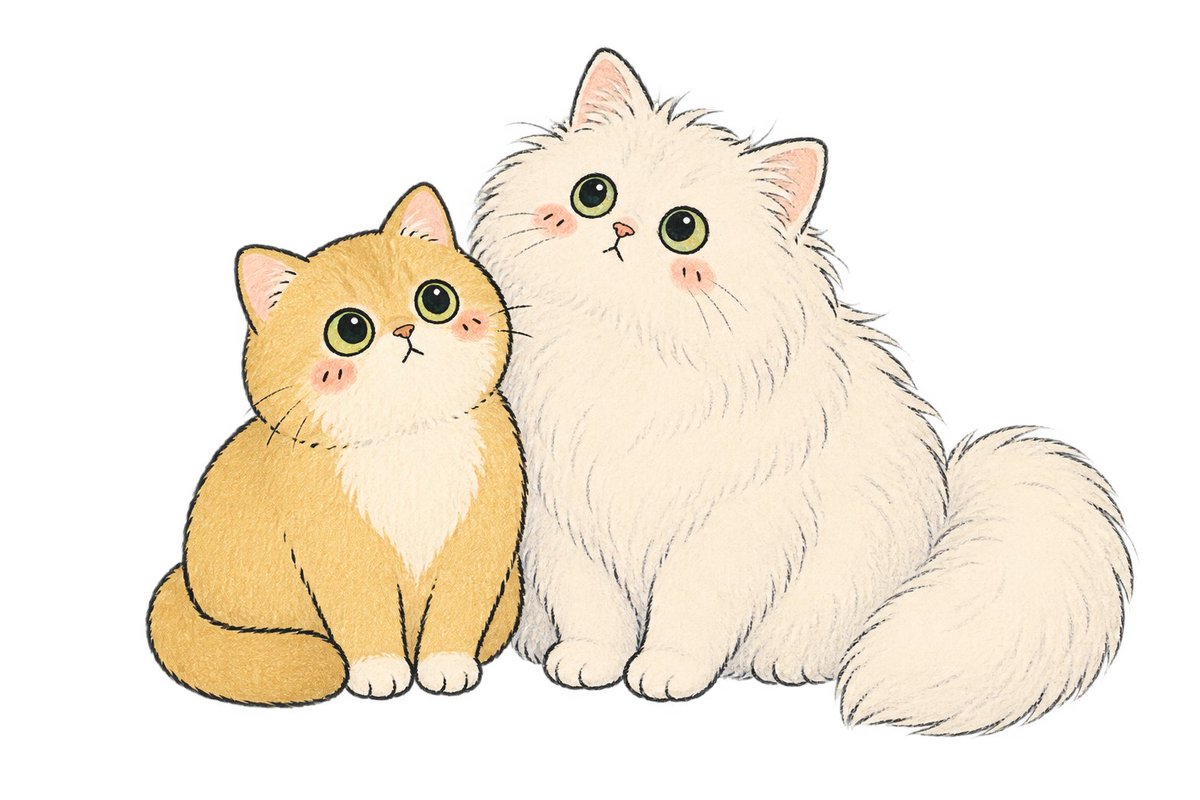 Comic / Storyboard - Two Fluffy Kawaii Cats — output 1