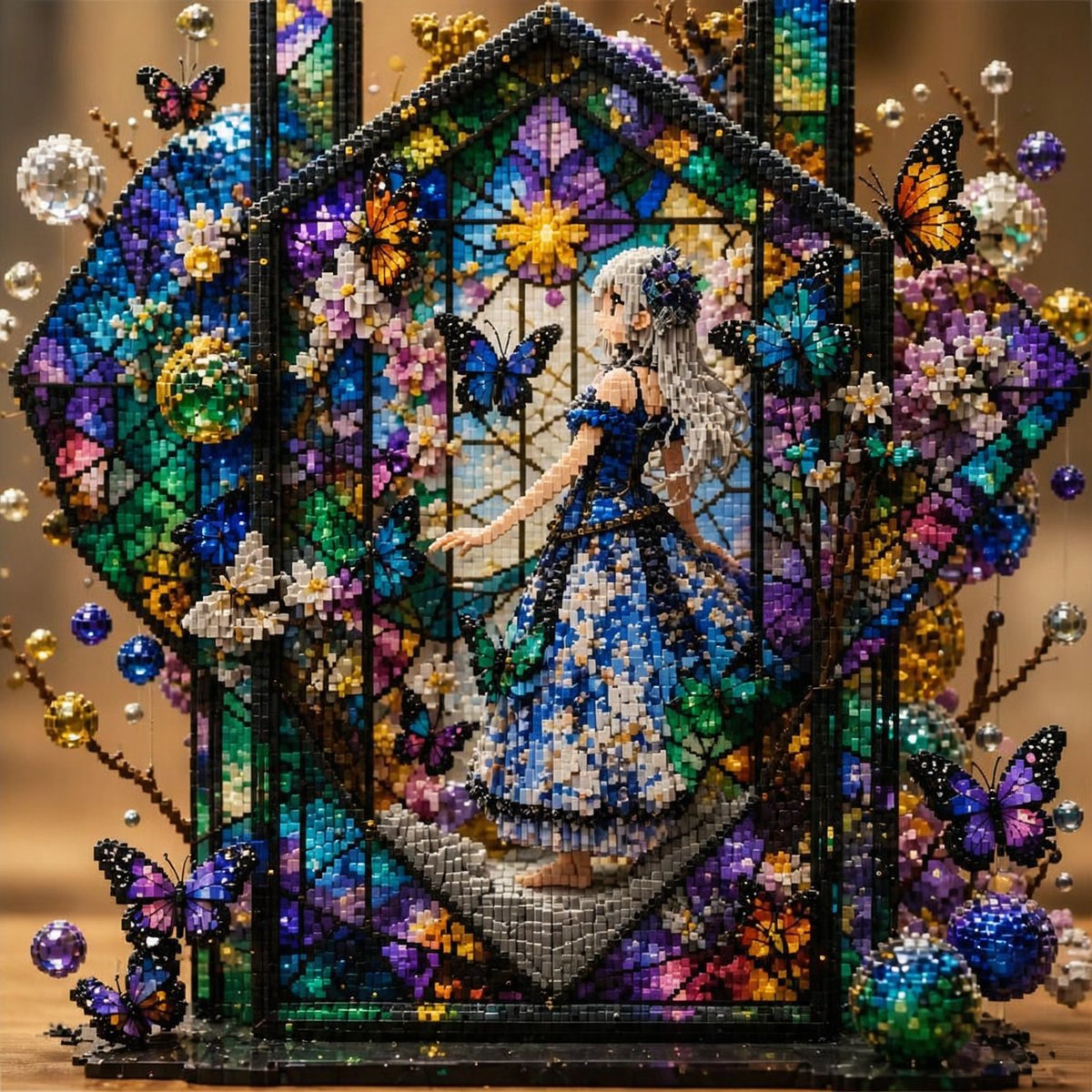 Comic / Storyboard - Block Mosaic Stained Glass Girl — output 1