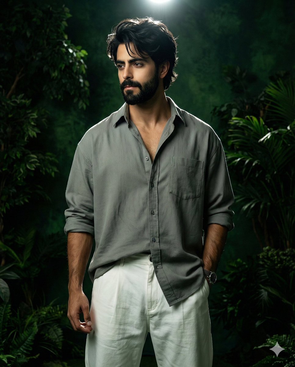 Dark Green Cinematic Male Portrait with Identity Lock — output 1