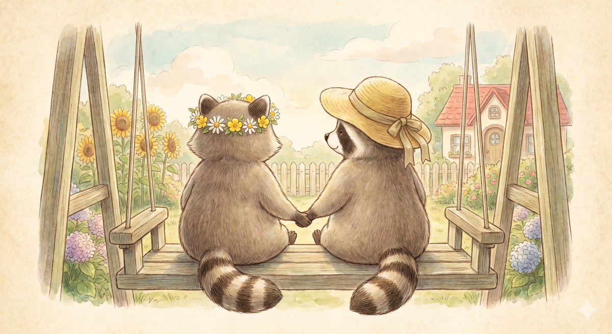 Comic / Storyboard - Picture Book Style Raccoon Characters — output 1