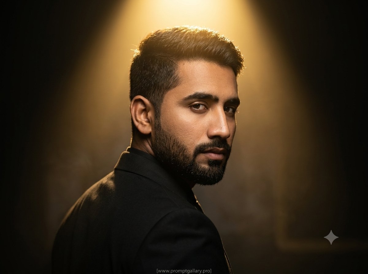 Profile / Avatar - Ultra-Realistic Cinematic Spotlight Portrait — output 1