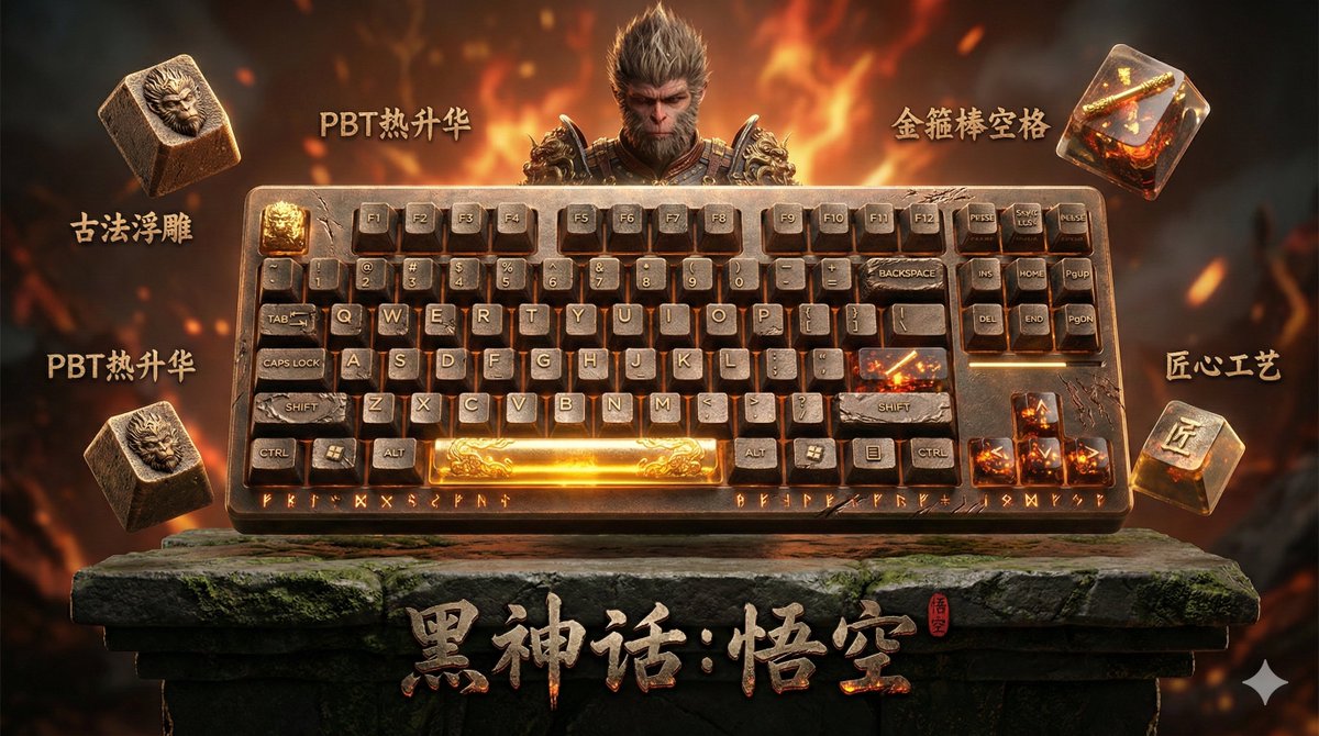 Product Marketing - Mechanical Keyboard Art Poster Prompt — output 1