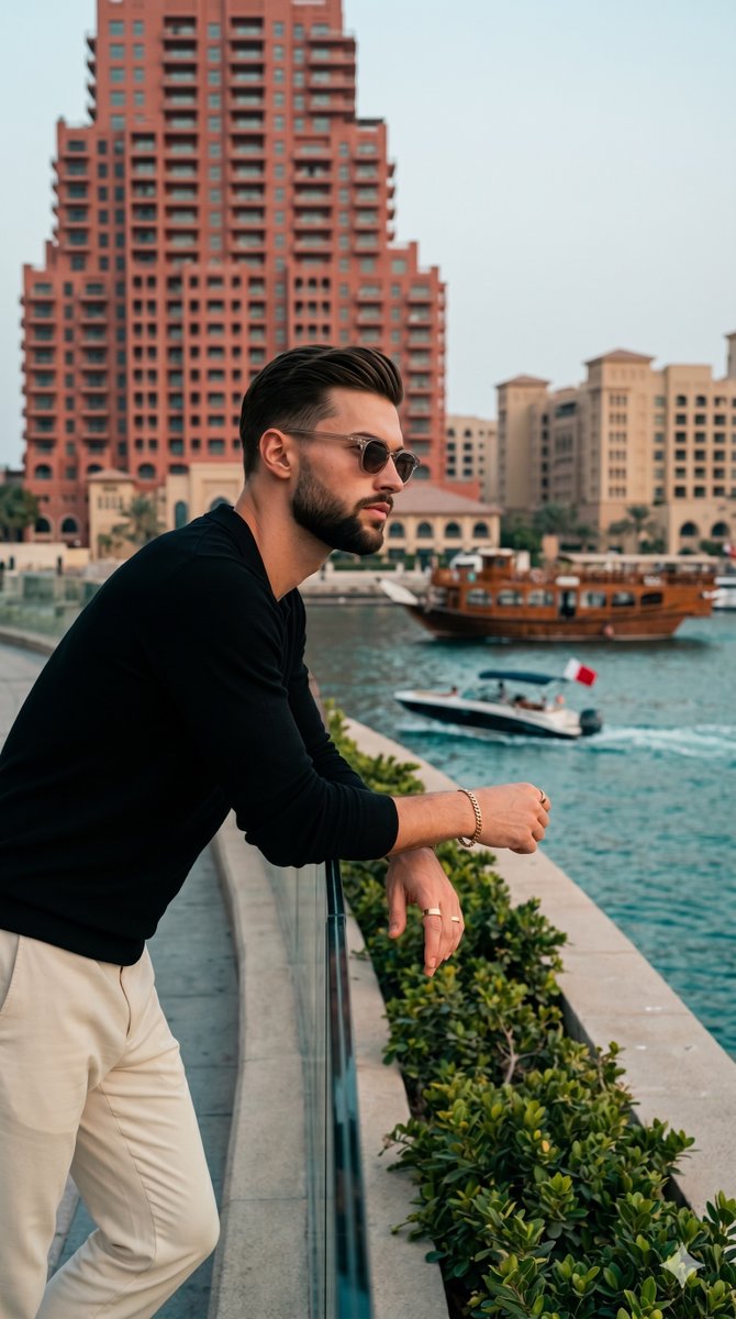 Product Marketing - Urban Waterfront Male Portrait — output 1